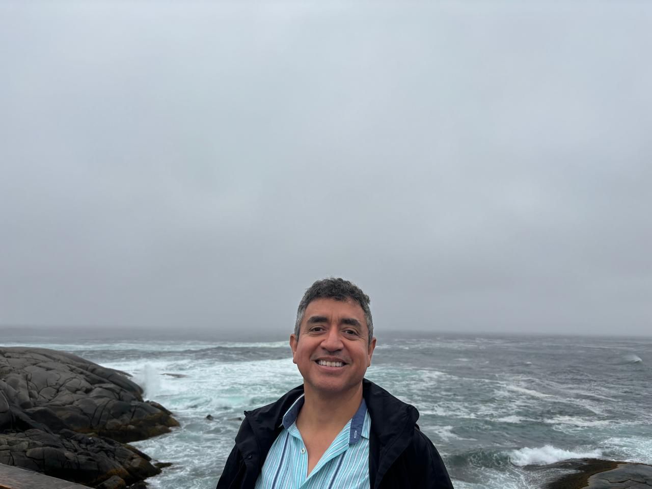 Francisco Rodríguez-Henríquez on the coast in Halifax