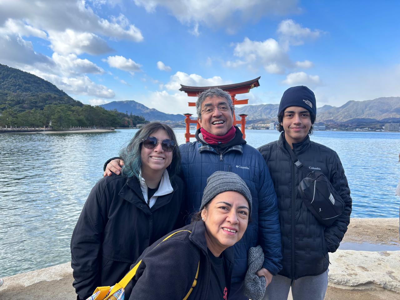 Francisco Rodríguez-Henríquez with family during a trip to Japan